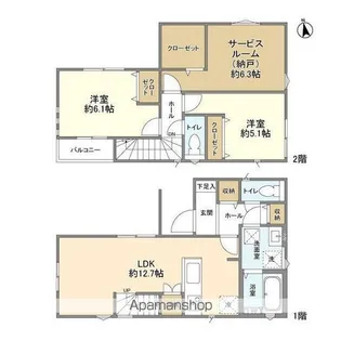 千葉県柏市西柏台1【一戸建】の間取り