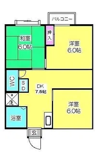 3DKの間取り画像