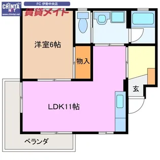 クリニヤンクール【2階】の間取り