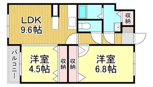 サンリッチ澄川【1階】の間取り