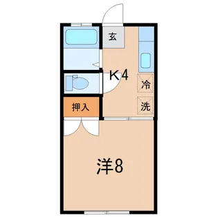 キャッスル冠木B【2階】の間取り