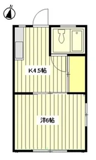 ハイネスしんば【1階】の間取り