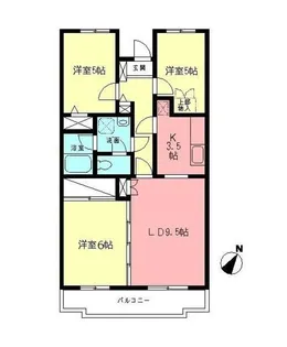 神奈川県相模原市南区当麻【マンション】の間取り