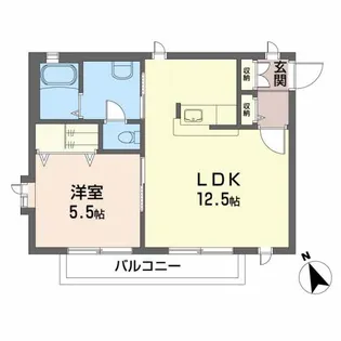 エステート大手町B【1階】の間取り