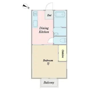 ハイツオークマ【1階】の間取り