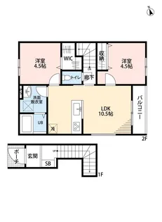 リーブルファイン木間ケ瀬III【2階】の間取り