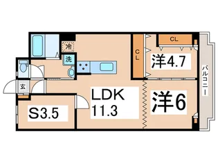 メガロコープ平野2号棟【8階】の間取り