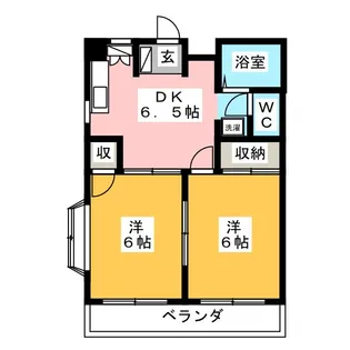 マンション三陽【1階】の間取り