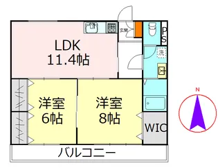 ガーデンフィール中央二番館【3階】の間取り