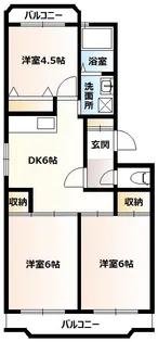 神奈川県伊勢原市白根【マンション】の間取り
