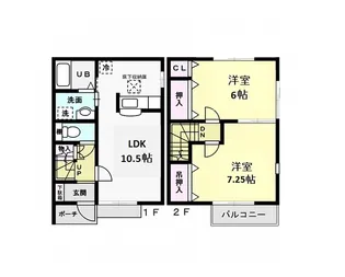ユニゾン横倉 Cの間取り