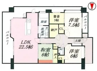 フローレンス柳川筋グランドアーク【2階】の間取り