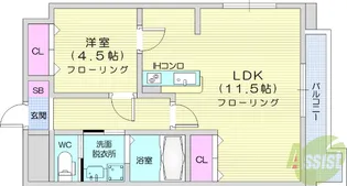 新田東レジデンス【7階】の間取り