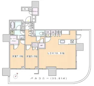 HARUMI FLAG SUN VILLAGE T棟【29階】の間取り