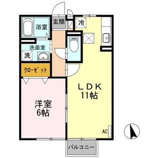 メゾン・ド・北岳【1階】の間取り