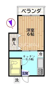 コーポ矢島【1階】の間取り