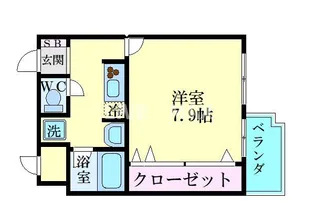 1Kの間取り画像