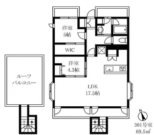 メゾンエミール【3階】の間取り