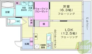 Camelot East【3階】の間取り