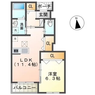 千葉県茂原市早野【アパート】の間取り