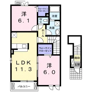 ベル・トゥール【2階】の間取り
