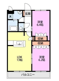 アシューレS【1階】の間取り