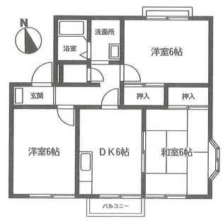 グランデュールダイゲンA【2階】の間取り
