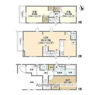東京都狛江市中和泉5【一戸建】の間取り