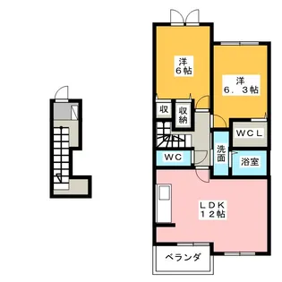 ヴィラ フィオーレ【2階】の間取り