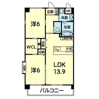 Montini黒髪【3階】の間取り