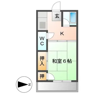 ライフ港陽【3階】の間取り