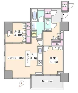 東京都港区高輪1【マンション】の間取り
