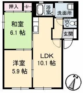 シャーメゾン21 A棟【1階】の間取り