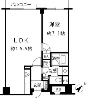 ルシマン月島【11階】の間取り