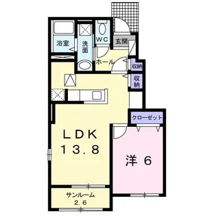 サニーヒル光ケ丘【1階】の間取り