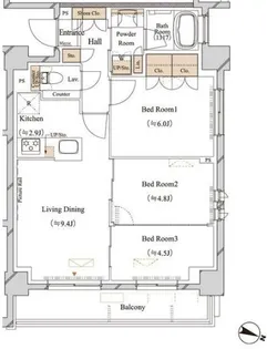 東京都練馬区豊玉上1【マンション】の間取り