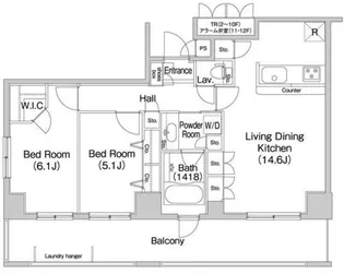 東京都港区芝浦4【マンション】の間取り