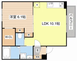 クレスト大戌亥 3号館【3階】の間取り