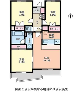 アステリ与野本町弐番館【1階】の間取り