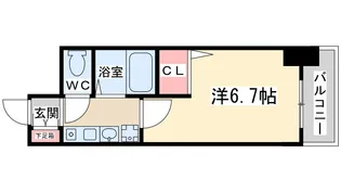 エスリード同心第5【7階】の間取り