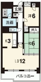 グランヴィア常三島西館【12階】の間取り