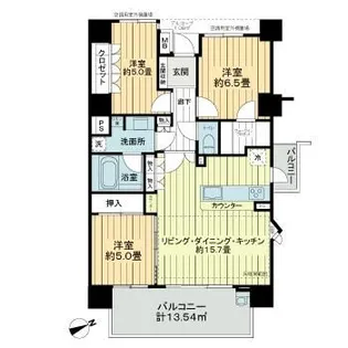 レクセル水戸大町【6階】の間取り
