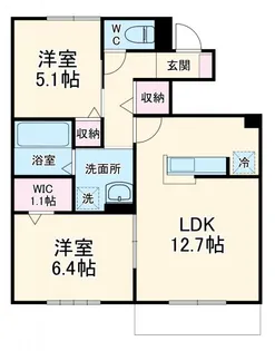 ペア ネクスト A棟【1階】の間取り
