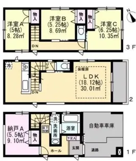 東京都墨田区立花6【一戸建】の間取り