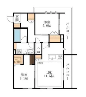 神奈川県川崎市麻生区王禅寺西8【マンション】の間取り