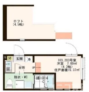 ハーモニーテラス中川II【2階】の間取り