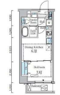 東京都江東区永代2【マンション】の間取り
