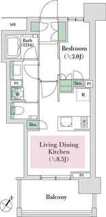 東京都港区芝浦3【マンション】の間取り