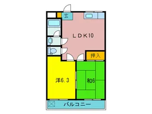 長尾マンション【2階】の間取り
