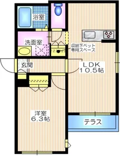 メテオ ド ボヌール【1階】の間取り